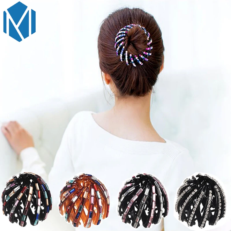 

M MISM Fashion Nest Shape Ponytail Holder Hair Clip Women Multicolor Hair Claw Girl's Hair Accessories Tool
