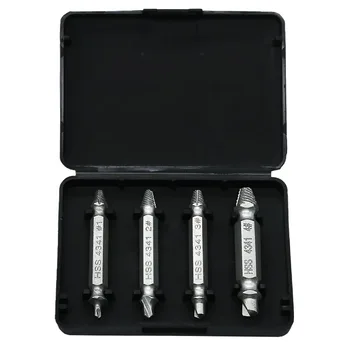 

4pc Damaged Screw Extract Or Broken Breakage Heads Crew Extractors Wood Bolts Remover Extract Drill Tool