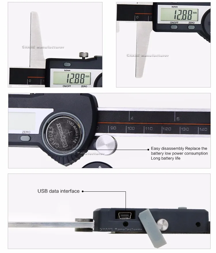 Цифровой Штангенциркуль с одним крюком, 0-300 мм, paquimetro, цифровые Штангенциркули, микрометрические измерительные приборы