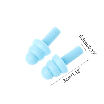 

2pcs Silicone Ear Plugs Anti Noise Snore Earplugs Comfortable For Study Sleep