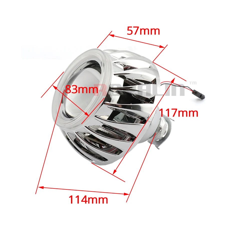 ROYALIN DRL двойной ангельские глазки светодиодный COB Halo Кольца Мини проектор объектив H1 Галогенные фары турбины маски H4 H7 стайлинга автомобилей