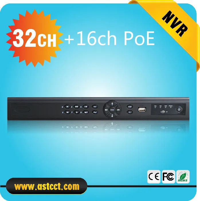 Уход за кожей лица обнаружения Full HD 5mp CCTV NVR 32CH wih 16ch POE для IP Камера HDMI сети видео