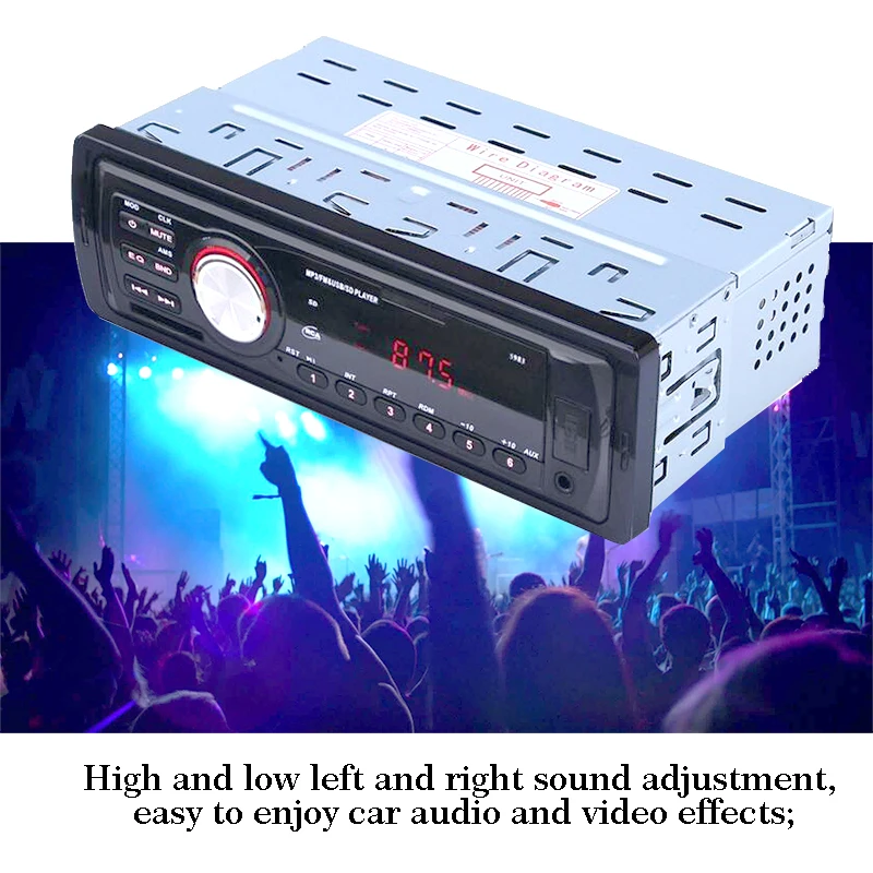 Светодиодный дисплей в тире Автомобильная электроника радио аудиоплеер поддержка FM USB/SD/карт-ридер 1 DIN В тире
