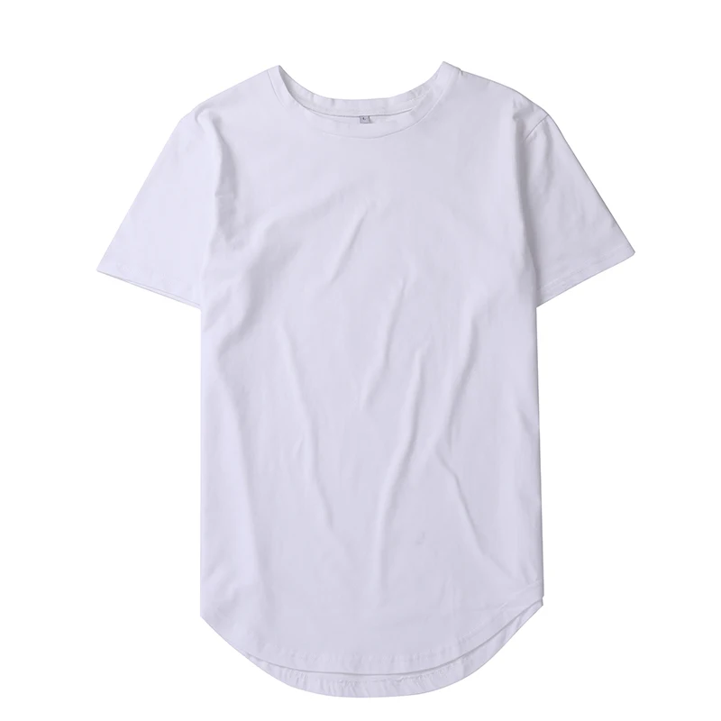 

Man t-shirts elong plain top 2018 T-Shirt Men's summer of solid color round bottom along the line Hip - Hop Kanye tee shirts