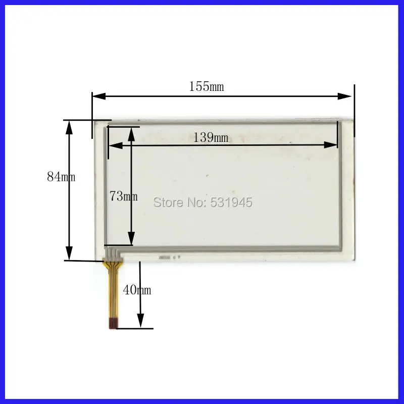 

ZhiYuSun 6.2 Inch Touch Screen 155mm*84mm GLASS 155*84 for tble compatible XWT528 for soling gps touch on TM062RDH03 display
