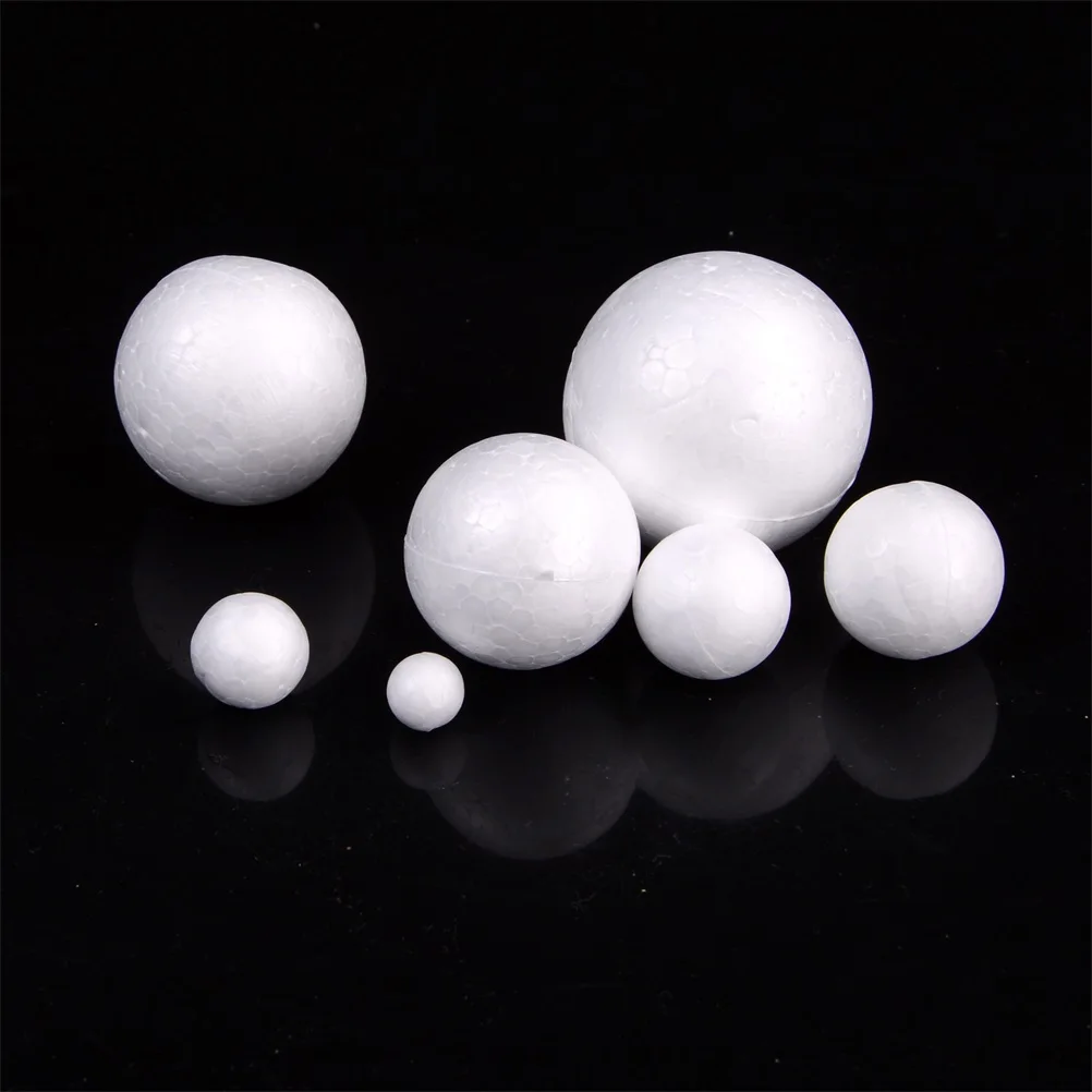 20pcs/bag  Dia1-4cm Foam Ball White Craft Balls For DIY Christmas Party Decoration Modelling Polystyrene Styrofoam Xmas Supplies