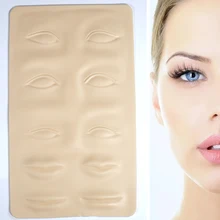 10 шт 3D высокое качество силиконовые подготовки кожи постоянный поддельная бровь кожи кожа для обучения татуировкам для макияжа бровей губ