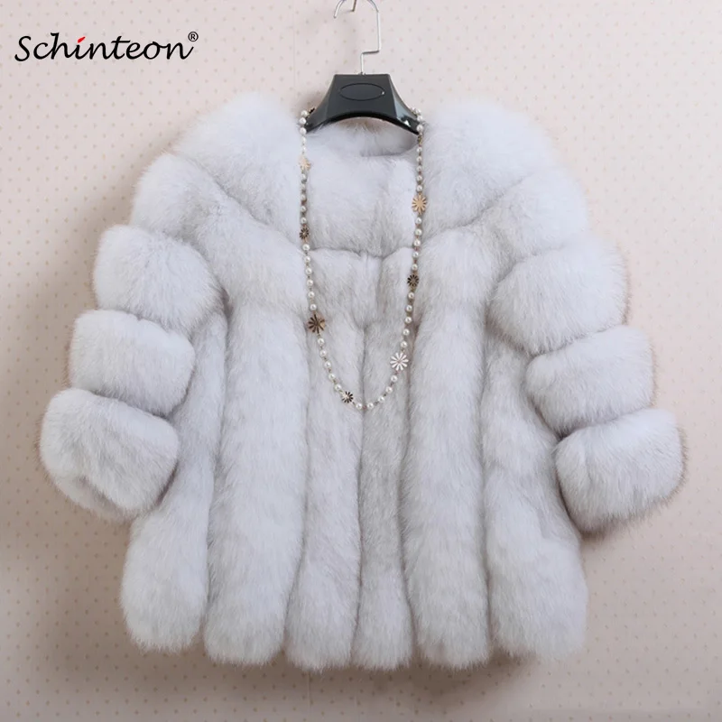 

Top Quality Women Winter Jacket Coat Faux Fox Fur Warm Outwear Clothing Fashion Custom Made