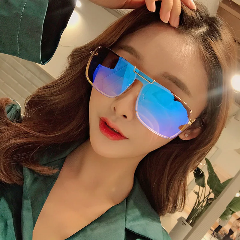 Fashion Sunglasses Women Brand Designer Rectangle Frame Polygon Mirror Lens Sun Glasses Men Vintage Hexagon Eyewear | Аксессуары для