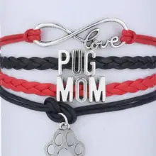 1 шт бесконечно ручная работа браслет. Металлический Шарм, восковой шнур, кожаный браслет, модный драгоценный браслет индивидуальный заказ 4079