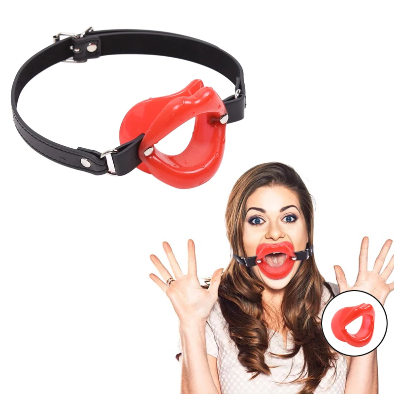 Erotic Silicone Leather Big Mouth Sex Toys Adjustable Mouth Yoke BDSM Mouth Plug Couples Flirting For Women Couple QQKSQ06