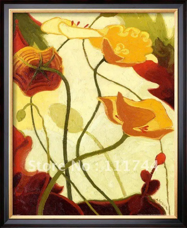 

Modern flowers online art gallery Tres Vignes III oil painting by Shirley Novak High quality 100%hand painted