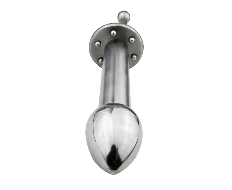 Stainless Steel Churn Anal Plug with Handle,Heavy Butt Anus Bead Chastity Anal Sex Toy