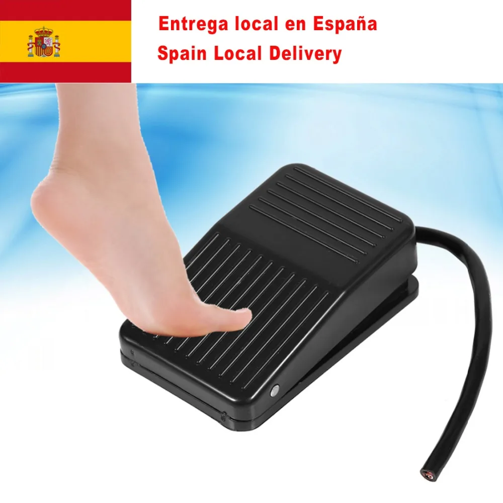 

220V 10A Electrical Foot Pedal Switch Good workmanship Save Power Plastic Foot Switch On/Off Control Black Color