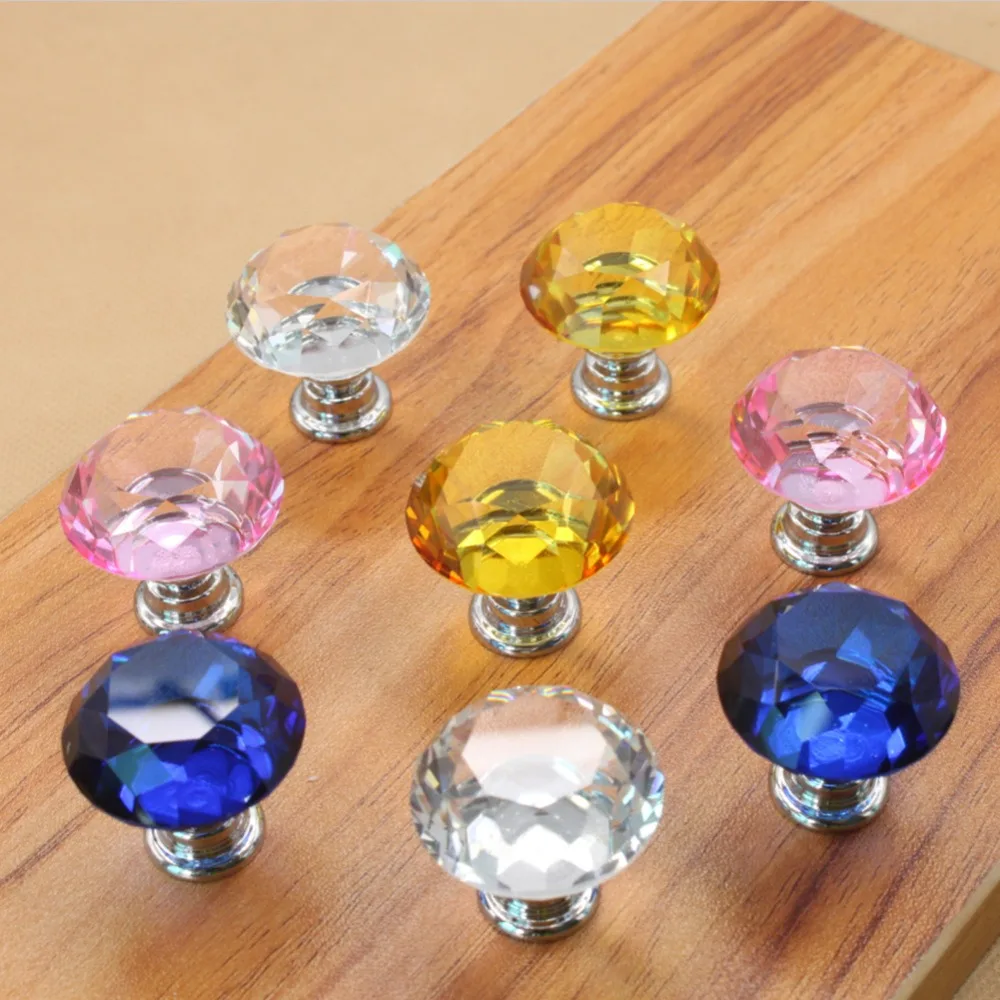 Buy 30 MM Diamond Glass Crystal Door Knob