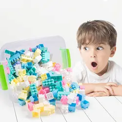 Новый 100 шт. крупные частицы DIY модель строительные блоки комплект образовательные головоломки для малышей коробка для хранения вставки