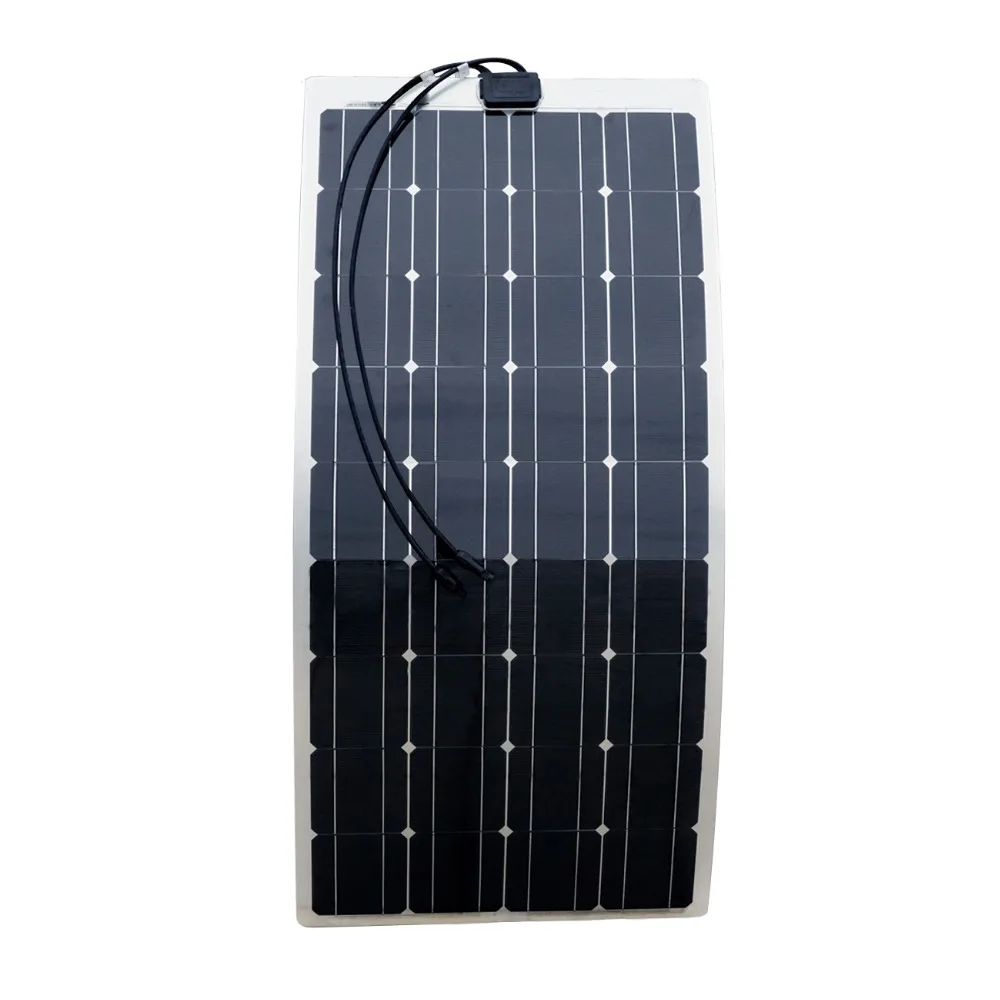 

100w Semi Flexible Solar Panels 100watt Portable Mono Solar Modules with 15A Solar Charger Controller Solar Generator