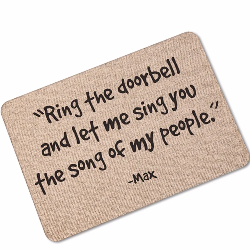 Rubber Doormat Ask Not For Whom The Dog Barks for Entrance Front Outdoor Rug, Bathroom, Kitchen Floor - Non-Slip Dust Carpet image 3