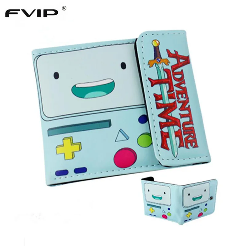  FVIP 2016 New Design Anime Cartoon Wallet Adventure Time/Jack/Zelda/Doctor Who and Minions  Purse Three Fold Wallets  