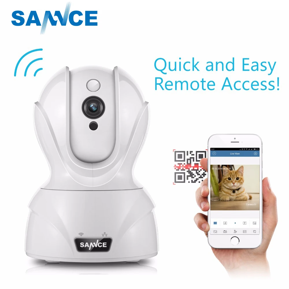 SANNCE 720P WiFi камера безопасности IP 1.0MP Беспроводной Wi Fi аудио домашнее наблюдение