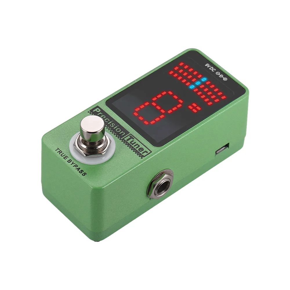 Precision Tuner Pedal LED Display with True Bypass Tuner Effect Guitar