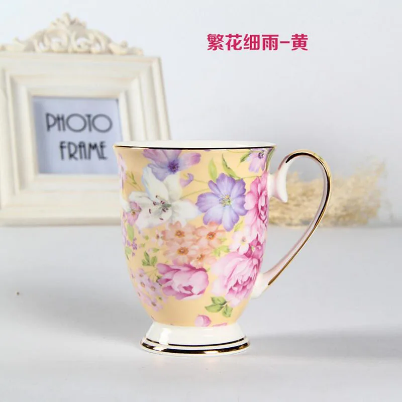 Костяного фарфора кофейная чашка Европейская мода креативные парные чашки воды керамическая чашка