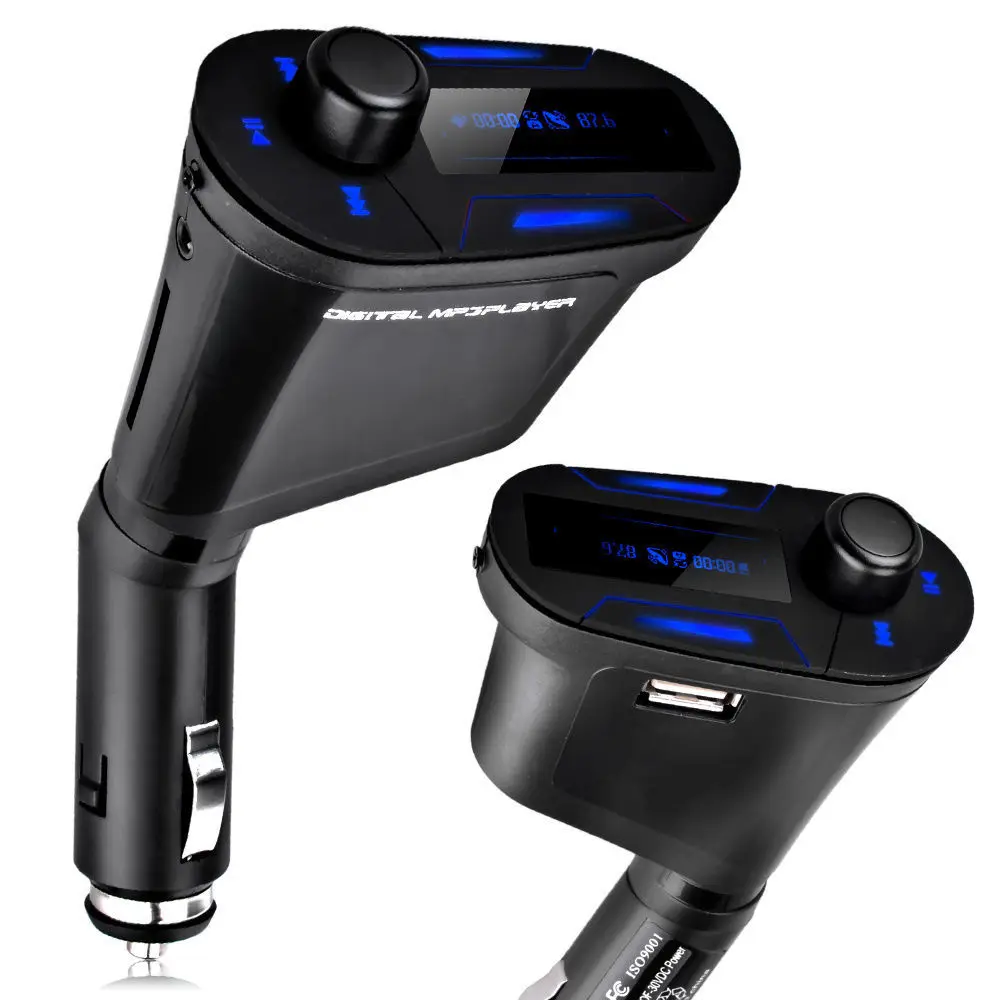 Red Light LCD Car Kit MP3 Player Wireless FM Transmitter Modulator LCD USB SD MMC w//Remote Control Car MP3 FM Pen Drive