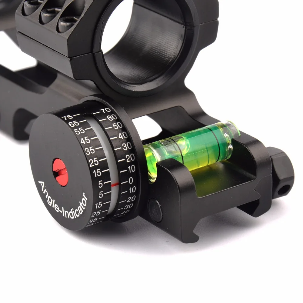 Cena 3 kształt Tactical 25.4 30mm zakres pierścień podstawa góra ze wskaźnikiem kąta i Spirit Buble poziom dla akcesoria myśliwskie