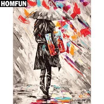 

HOMFUN Full Square/Round Drill 5D DIY Diamond Painting "Oil painting portrait" Embroidery Cross Stitch 3D Home Decor Gift A00579