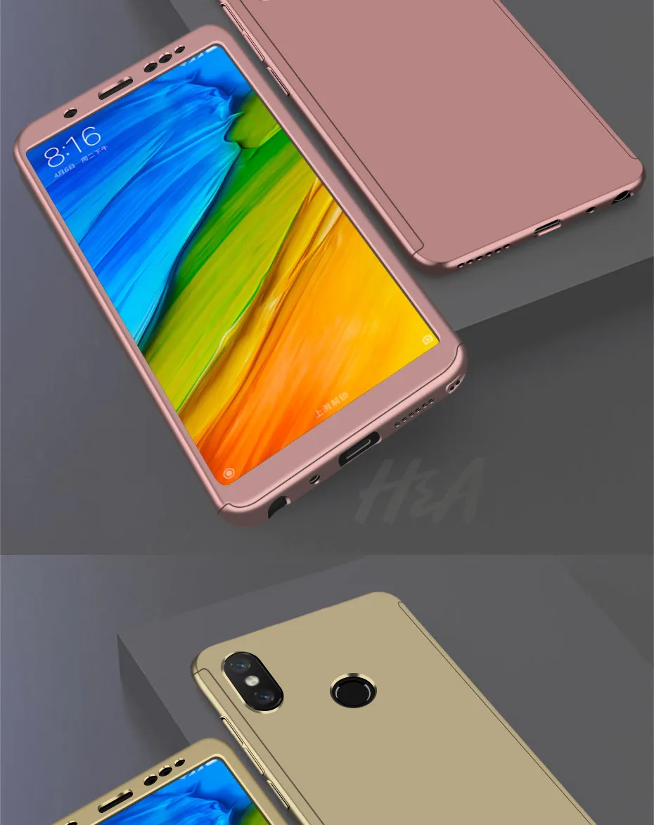 Luxury 360 Full Protective Case For Xiaomi Redmi Note 6 5A 5 Pro Phone Case Glass For Redmi S2 6A 6 Pro 5 Plus 5A Case Glass