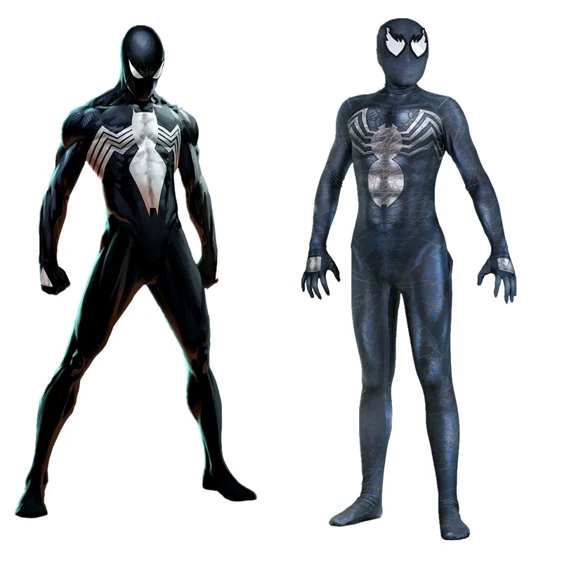 Movie Venom cosplay costume Jumpsuits Adult Size Eddie Brock Venom Symbiote Bodysuit Halloween