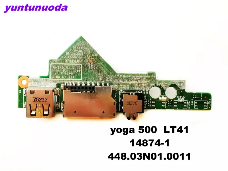 Original for lenovo laptop yoga 500  usb board  audio board  yoga 500  LT41  14874-1  448.03N01.0011 tested good free shipping 