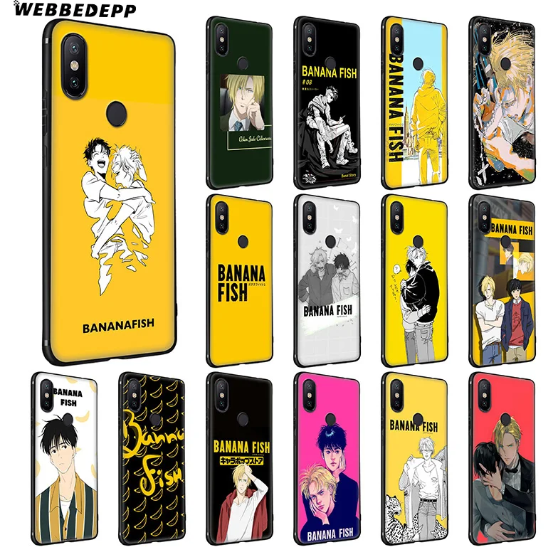 

WEBBEDEPP Banana Fish Anime Soft Silicone Case for Xiaomi Redmi Note 7 6 6A 5 4 4X 4A 5 S2 Plus Pro Lite for Redmi Go