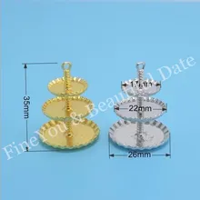 100 шт/партия Мини 3 ярусный торт стенд/торт сковорода Свадебный десерт тарелка