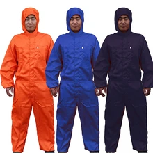 Orange Blue Hooded Zipper Jumpsuit Fitted Waist Long Sleeve Auto Repair Service 2019 New Work Uniform Spring Long-sleeved Suit(China) Orange Blue Hooded Zipper Jumpsuit Fitted Waist Long Sleeve Auto Repair Service 2019 New Work Uniform Spring Long-sleeved Suit(China)