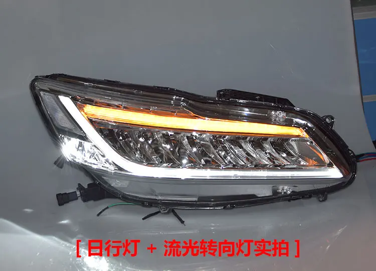 2 шт. светодиодный фары для Honda Accord Автомобильный светодиодный свет двойной ксеноновые линзы автомобильные аксессуары Габаритные огни противотуманные фары