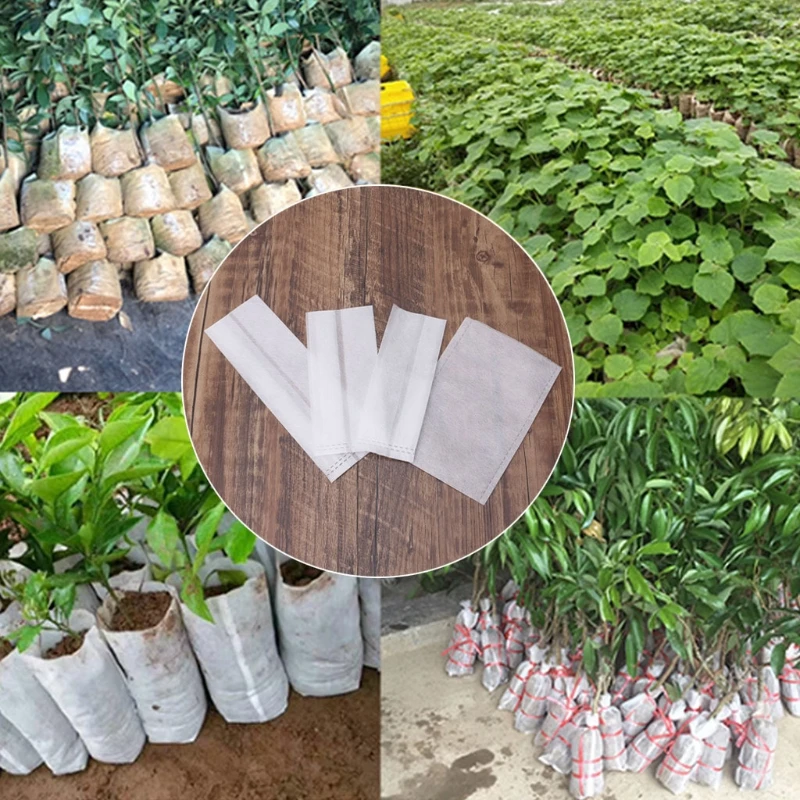 Горячие 100 шт горшки для рассады сумки для выращивания из нетканого материала Садовые принадлежности высота: 14,5 см(дюйма