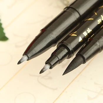 

3 Types Calligraphy Brush Pen to Choose Soft Brush Felt Tips Pens Signature Manga Drawing Sketch Liner Finelier School Supplies