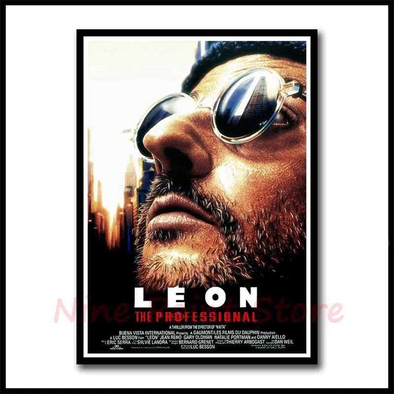 Leon The Professional Coated paper Poster Wall Sticker Livingroom Bedroom Cafe Decor Frameless