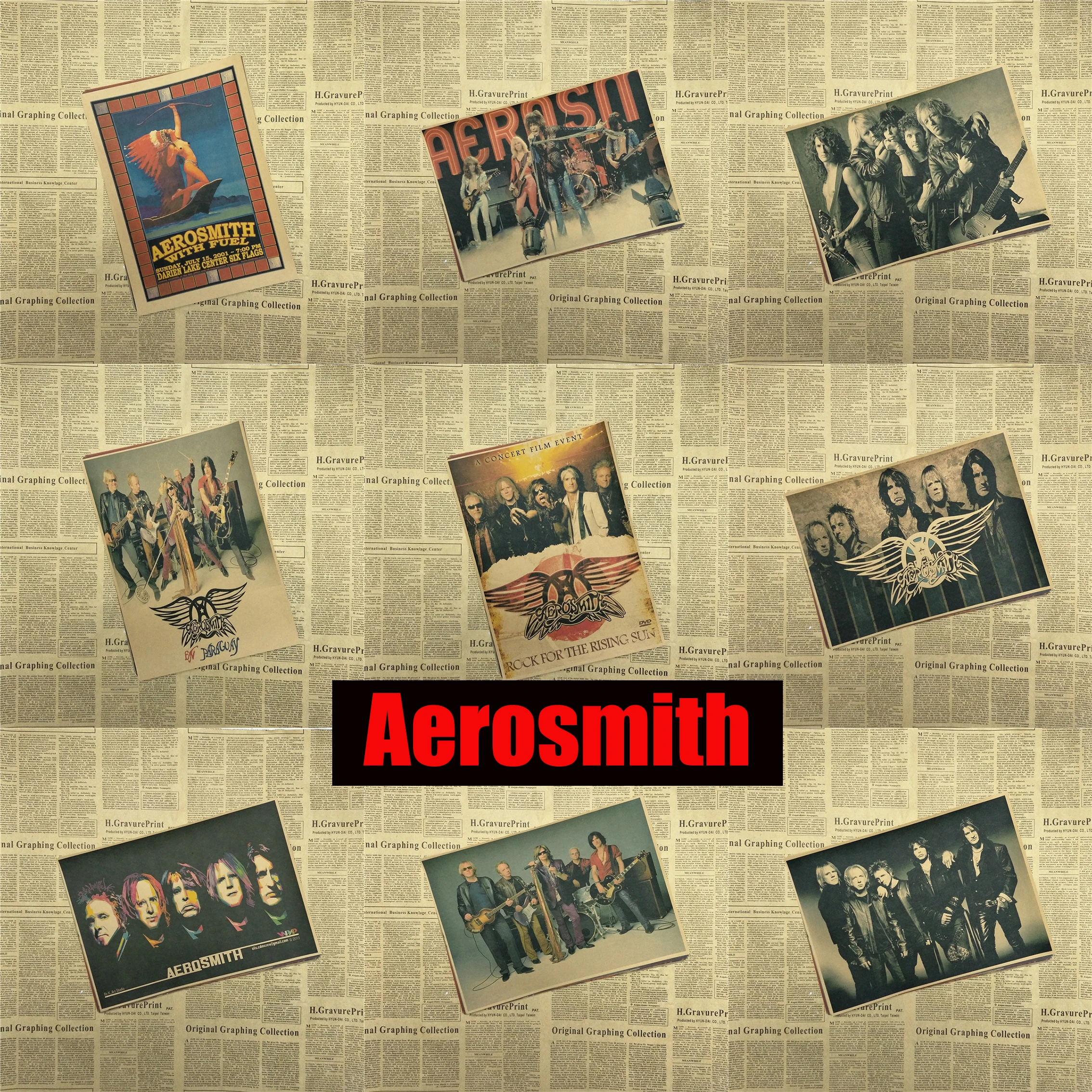 Декор для дома Aerosmith Крафтовая кислота музыкальный постер рисование сердечника