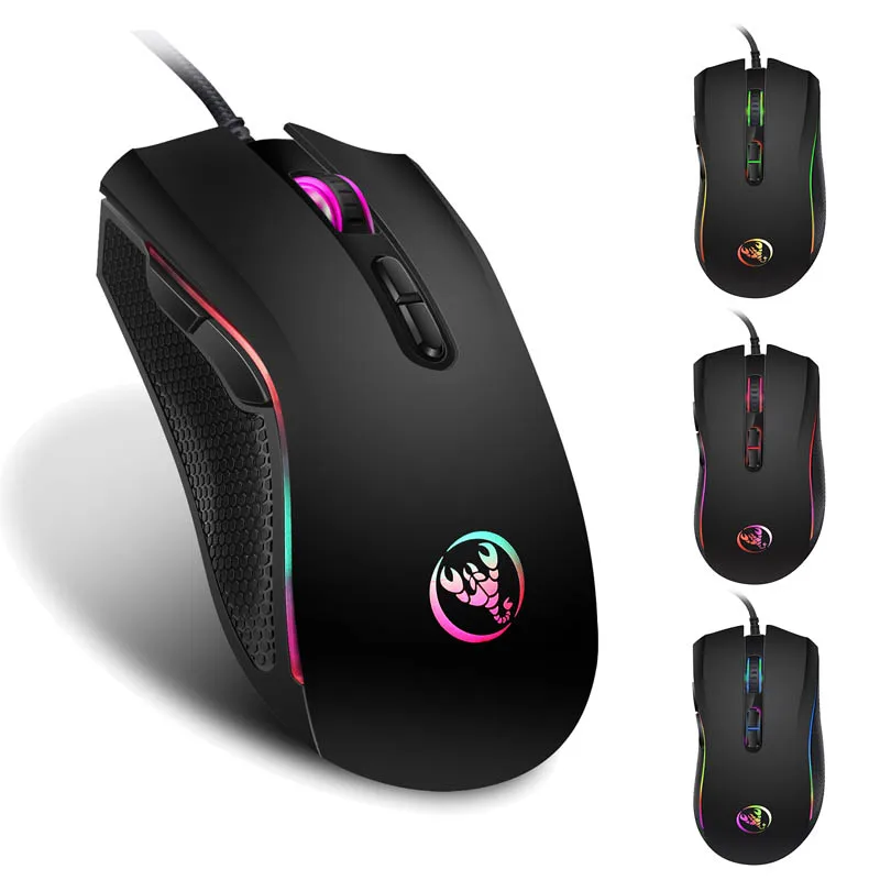 

HOT 3200DPI 7 Colors Backlit LED Optical USB Wired Mouse Gaming Mice for PC Computer BUS66