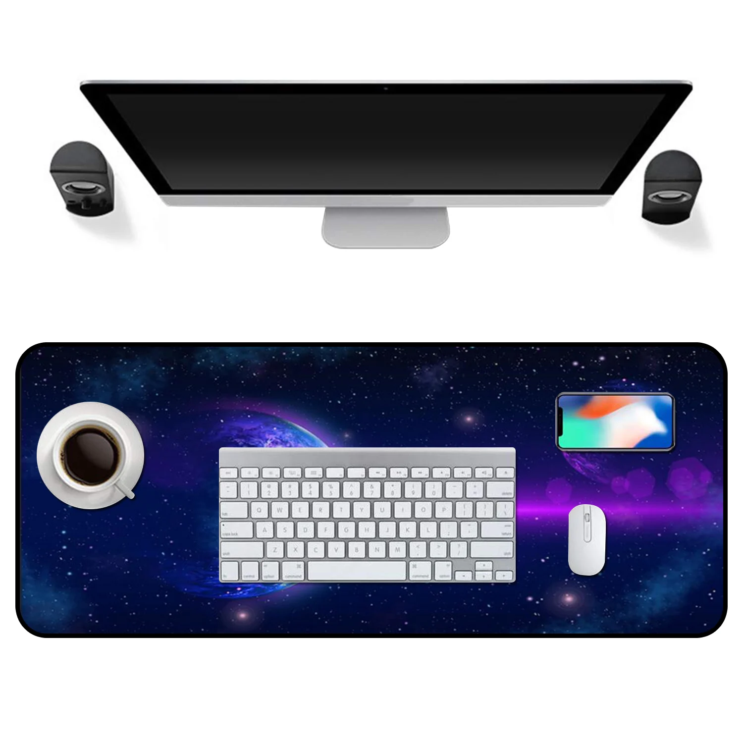  Besegad 40 x 90cm Large Size Star Non-Slip Rubber Gaming Mousepad Mouse Pad Non-Slip Laptop Compute