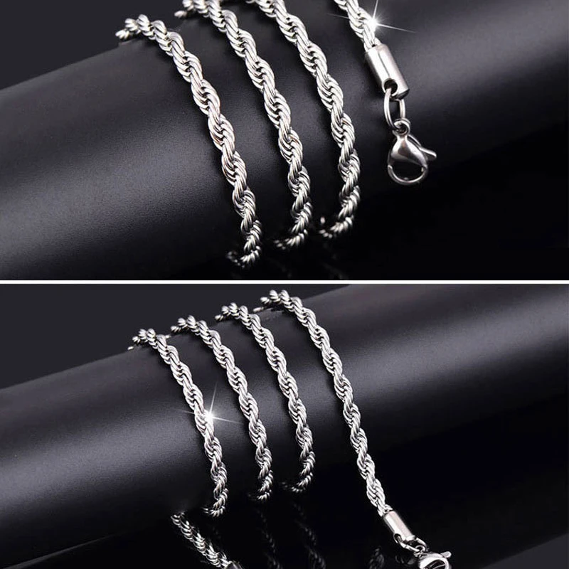 925 sterling silver chain necklace women men (13)