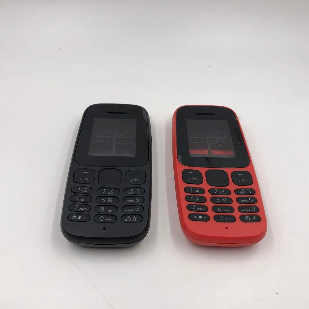 

RTBESTOYZ Good quality Full Housing Case Cover For Nokia 105 2017 Facing Frame+Back Cover +English Keypad+Logo