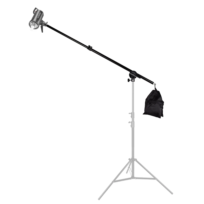  74-135cm Studio Photo Telescopic Boom Arm Top Light Stand With Sandbag for Speedlite /Mini Flash St