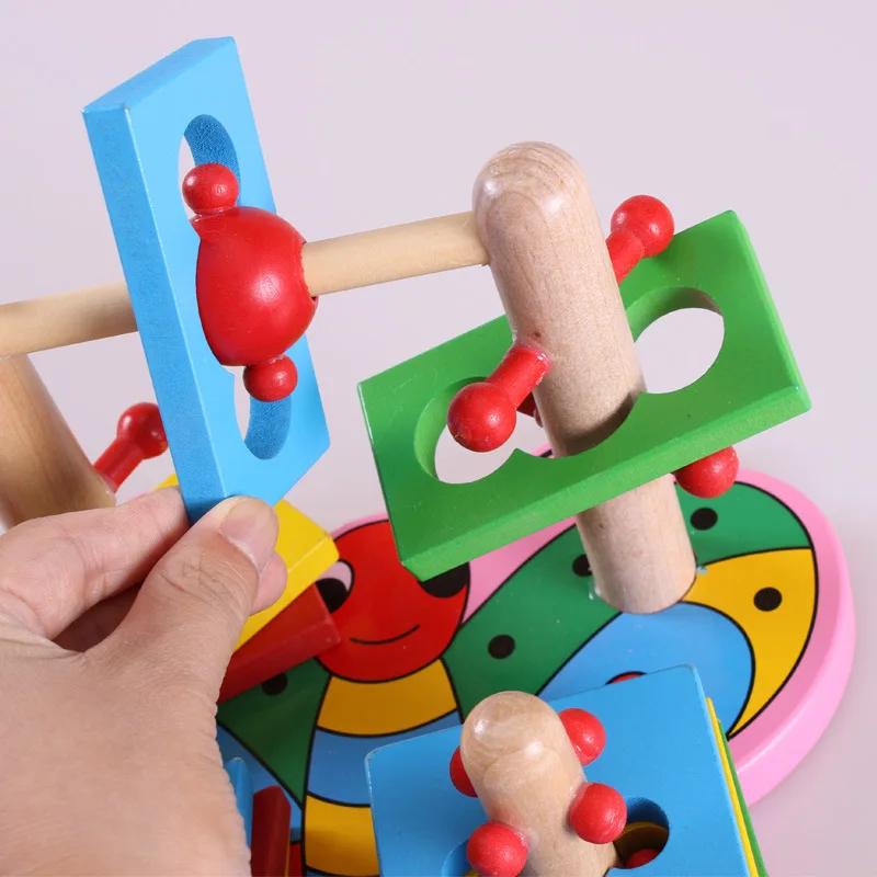1 шт. детские наборы блоки деревянные мудрость диск Детские изучение форм фигур сопряжение Развивающие игрушки 0-3 лет
