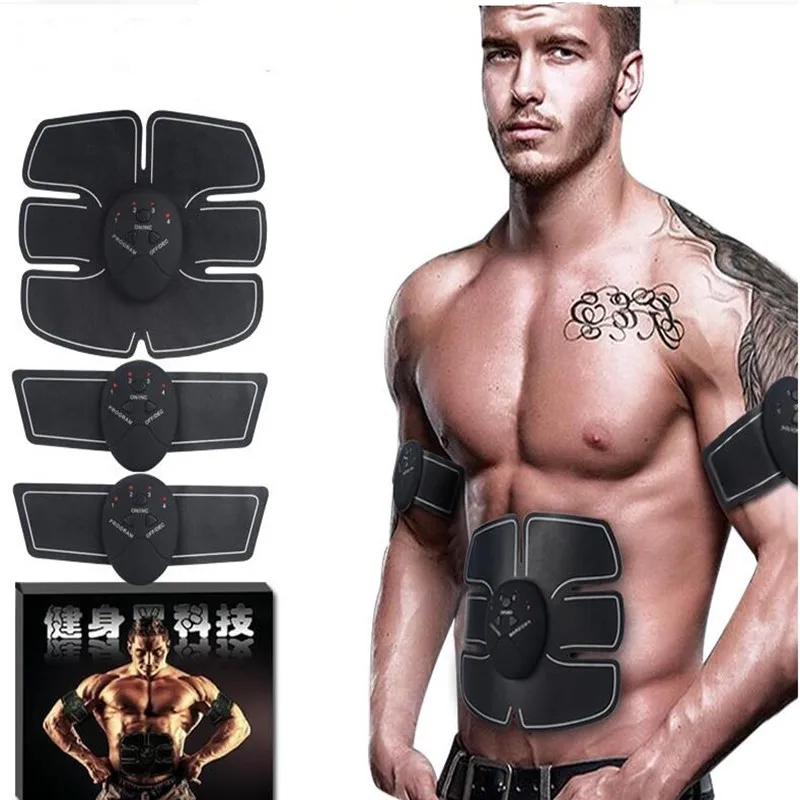 slimming electric abdominal muscle trainer ems body massage training sports exercise loss weight fitness tracker (3)