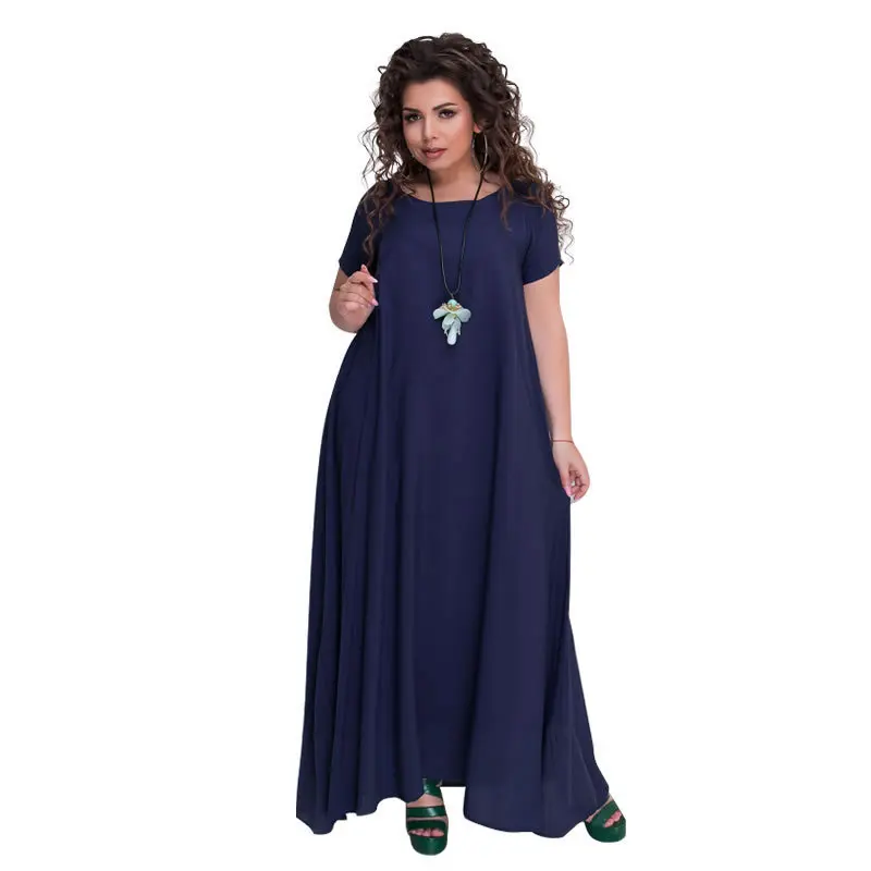 casual summer maxi dresses with sleeves plus size
