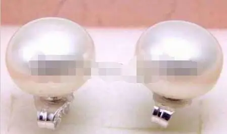 

FREE SHIPPING HOT sell new Style >>>> SALE small 6-7mm Natural White Freshwater Flat round Pearl stud Earring