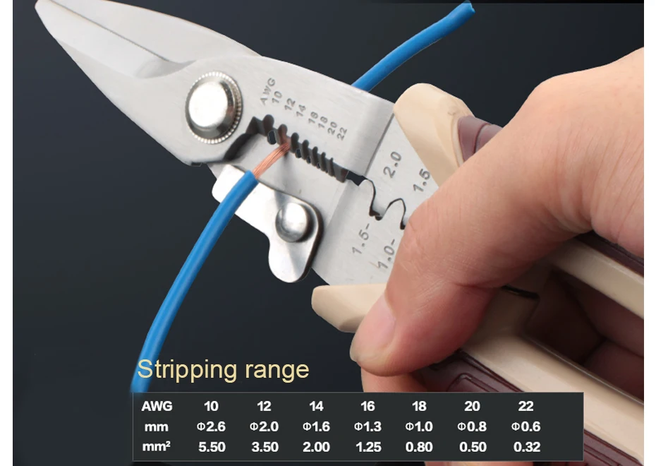 LIJIAN многофункциональный инструмент 3 в 1 кабель обжимной провод зачистки обжимной инструмент электрические ножницы резак инструменты провода AWG10-22